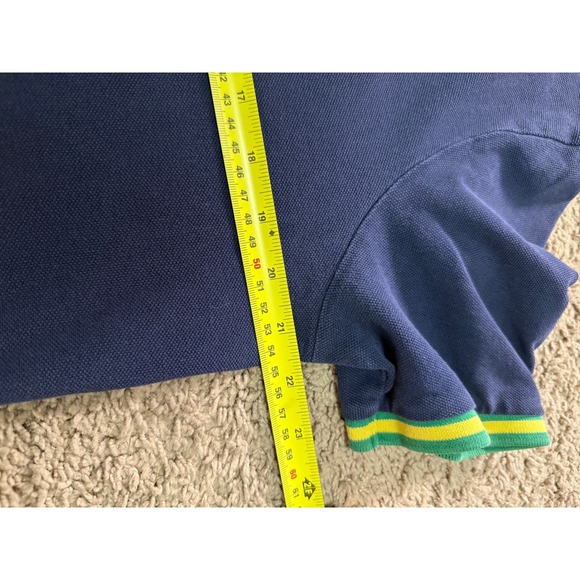 Polo Ralph Lauren Men's Classic‎ Fit Navy Blue Polo Shirt Green Pony Logo Size M - Picture 7 of 10